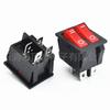 Certificación Europea TUV Interruptor Doble Forma de Barco 4 Pines 2 Velocidades Negro Kcd6 Interruptor de Botón de Encendido para Sartén Eléctrica de Panqueques