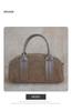 Bolsa de Bolos Retro Portátil Transfronteriza 2025 Nueva Anti-terciopelo Cuero Esmerilado Bolsa Almohada Cuero Genuino Bolso Cruzado de un Hombro para Mujer