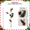 Galhos de Pinha Artificiais, Hastes de Pinha Falsas, Decorações de Vaso de Natal, Enfeites Decorativos de Natal, Enfeites de Natal