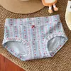 Pantaletas Dulces Nuevas para Mujer 10A Antibacterianas, Refuerzo Extendido de Algodón Puro, Cintura Media, Braguitas Cómodas y Transpirables para Niñas