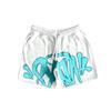 Estilo callejero hip-hop europeo y americano para hombre y mujer, top holgado de manga corta con estampado de letras, traje deportivo casual de moda de verano para hombre