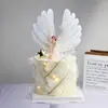 Decoração de Bolo de Aniversário de Fada das Flores Enfeites de Flores Menina Fada Elfo Princesa Plug-in de Confeitaria Cartão Popular
