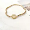 Nueva oferta especial pulsera de acero inoxidable con cuentas y colgante de cruz transfronteriza, alta calidad para mujer, cuenta redonda, acero de titanio, cordón elástico