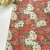 Pintura al óleo vintage con patrón floral, tejido jacquard de seda y brocado de la dinastía Song, adecuado para prendas de abrigo de mujer, vestidos, chalecos y Hanfu, con una textura crujiente