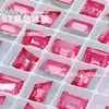 Arte de Uñas Cuadrado Largo 8*10mm Diamante de Cristal K9 Rectangular Ángulo Recto Accesorios Vidrio Brillante Arte de Uñas Joyería de Diamante Venta al por Mayor
