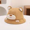 Sombrero de Pescador para Niños, Oso Lindo, Sombrero de Cubeta Cálido para Niños y Niñas, Moda Estilo Coreano, Sombrero de Bebé Resistente al Viento para Exteriores