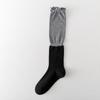 Calcetines coreanos de primavera y verano 2025 para mujer, calcetines de canalé sin costuras, venta al por mayor, oreja de madera, caña alta, moda, estilo JK, calcetines apilables, algodón