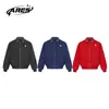 Jaqueta Aviador Falsa de Duas Peças Estilo Americano Ares para Homens, Harrington Harrington de Gola Reversível High Street Nicho Solta Patchwork Xadrez Casaco