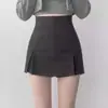 Falda Negra para Chicas Atrevidas en Verano, Falda Pantalón que Cubre el Trasero con Efecto Adelgazante, Falda Pequeña Elástica de Cintura Alta Versátil Anti-Exposición