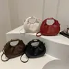 Bolso Satchel de Moda Retro Forma de Media Luna para Mujer Invierno 2024 Nuevo Patrón Tejido Versátil Bolso de Hombro Lujo Accesible Casual Bolso Cruzado