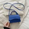 Bolsa de Mão Elegante Versátil Feminina 2026 Novo Estilo Deste Ano Bolsa de Ombro Único Transversal Textura Fashion Color Sólido Bolsa Quadrada Pequena