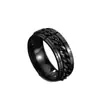 Anillo para Hombre Banda de Boda Mate Cepillado Giratorio Alivio del Estrés Bestseller Europeo y Americano Shein Amazon Juego Anillo de Acero de Titanio