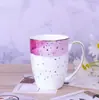 Taza de Agua de Cerámica para Café con Leche Desayuno Gran Capacidad Borde Dorado Taza de Porcelana Hueso para Pareja Taza Creativa para Té de la Tarde en Casa