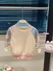 Nuevo Suéter de Punto Cardigan para Niñas Otoño e Invierno para Niños Medianos y Grandes Casual con Forro de Felpa Bordado de Dibujos Animados de Una Pieza Ropa de Terciopelo para Niños