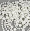 Cadena de Cuentas Redondas Blancas Imitación Tesoro de 4/6 mm Accesorios para Joyería Hecha a Mano para Boda DIY Adornos para la Cabeza y el Cabello Material