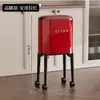 Cubo de basura doméstico con doble cubo interior y exterior, engrosado, gran capacidad, con ruedas, móvil, sin tapa, adecuado para sala de estar y dormitorio