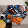 Manta de Franela con Letras Inglesas Transfronterizas Estampado de Juego de Animales Manta de Siesta para Oficina Sofá Manta de Regalo para Vacaciones