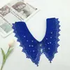 Gola Falsa de Renda com Contas Popular Transfronteiriça Gola Decorativa Versátil para Camisa Suéter Gola Falsa Multicolorida Atacado em Estoque
