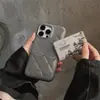 Funda de teléfono móvil color Maillard estilo Chanel para 15Pro max/14pro compatible con iPhone13pro cuero tarjeta