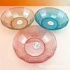 1-8 Plato de Frutas de Cristal Lujo Ligero Mesa de Centro Plato para Bocadillos Dulces Plato de Frutas de Año Nuevo Plástico Transparente Flor Gesang Plato para Frutos Secos