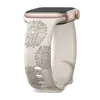 Adecuado para Apple Watches 11/10, Correa de Silicona con Girasol Grande Grabado, Absorbente de Sudor e Impermeable, Correa de Reloj con Hebilla de Figura de Ocho