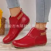 Comércio Exterior Outono e Inverno 2024 Sapatos Femininos Moda tamanho grande 43 Todas as Estações Velcro Botas Baixas Femininas tamanho grande Botas Martin