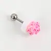 Joyería para Piercings Corporales de Acero Inoxidable, Clavos para Hélice de Oreja, Clavos para Labio con Flores Secas de Resina, Clavos para Hélice de Oreja de Acero Inoxidable para Piercings Corporales