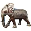 Fabricante Produz Esculturas de Elefante de Cobre, um Par de Estátuas de Elefante de Cobre Auspiciosas e Atraentes Absorventes de Água, Paisagens Externas