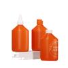 Botella Plana de 250ml Removedora de Aceite con Tapa Puntiaguda de PE, Botella de Plástico para Agente Limpiador, Botella Recargable, Botella para Removedor de Moho, Botella de Almacenamiento