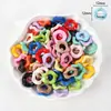 Colgante de Corazón Flor Pintada Colorida de Acrílico Agujero Recto Cuentas Sueltas Cuentas para Hilo Llavero de Teléfono Móvil Accesorios para Joyería DIY