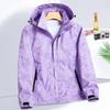 Chaqueta 3 en 1 Fina de Capa Interior Desmontable con Capucha a Prueba de Viento e Impermeable para Hombres y Mujeres para Montañismo de Otoño e Invierno