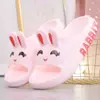Pantuflas de Mujer Dibujos Animados Conejo Sonriente Pantuflas de Mujer Lindas Infantiles de Verano Antideslizantes para Baño Bañera Hogar Pantuflas para Hombre