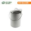 Cubo de basura galvanizado para desechos de cocina, cubo para desechos de cocina, cubo para desechos de cocina