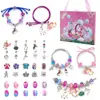 Castillo de Ensueño Caliente Transfronterizo 110 Piezas Pulsera de Cuentas para Niños Hecha a Mano DIY Creativa Caja de Regalo Colorida Set