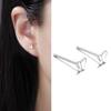 Pendientes de plata de ley s999 para mujer, elegantes, sencillos y pequeños, con agujeros antibloqueo, con pasador de plata