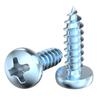 Tornillo autorroscante de cabeza plana, cabeza redonda y cola puntiaguda, endurecido en zinc azul y blanco, endurecido de 2,9 a 5,5