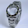 Acessórios de relógio para Submariner 40mm caixa de aço inoxidável, vidro de safira, bisel de cerâmica, adequado para movimento NH35/8215