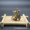 Chaveiro de carro pingente de rato de milho Wangfu de latão para homens e mulheres, pequenos enfeites de mesa da sorte, alça portátil