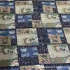 Tecido Estampado de Algodão e Linho Estilo Étnico Tinta Salpicada Imitação de Batik Tecido Boêmio Almofada de Lijiang Toalha de Mesa Saia de Linho