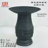 Cuenco de Cerámica Negra con Patrón de Cerdo, Recipiente con Forma de Cuerno de Buey, Recipiente para Vino de Cerámica de Cáscara de Huevo, Taza Pequeña de Pie Alto, Trípode de Cerámica, Cerámica Decorativa, Artículos de Cerámica Antigua, Cerámica de Colores, Cerámica Antigua