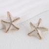 Brincos europeus e americanos, design retrô, estilo de férias, flash, diamante, estrela, esmalte, óleo, gota, brincos, pequenos, fragrância, mulheres, médio, antigo