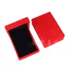 Caja de Joyería de Terciopelo Flocado, Caja de Empaque Roja de Terciopelo Cortada, Caja de Pulsera con Borla de Lino, Caja para Anillos y Pulseras