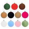 Nueva bola decorativa navideña de color macarrón flocado transfronterizo. Bola navideña flocada adecuada para adornos colgantes de árbol de Navidad.