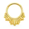 Anillo nasal cerrado sin costuras de aleación de titanio G23 con incrustaciones de circonita Zhenping, aro para tabique nasal y hueso de la oreja, joyería nasal finamente tallada F136