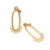 Moda nacional método antiguo esmalte flor de bendición colgante poroso hoja de bambú abanico pulsera collar en vivo diy arena oro accesorios de joyería