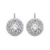Pendientes Pequeños de Plata de Ley s925 Super Brillantes Completamente Incrustados con Circonita Diamante Pendientes de Moda Versátiles para el Trabajo Tendencia Pendientes de Alto Nivel Pendientes