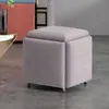 Banquito de cambio de zapatos moderno estilo nórdico, banquito de almacenamiento, banquito pequeño multifuncional, banco plegable, banquito cubo, banquito de combinación cinco en uno