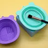 Herramientas de Maquillaje Personalizadas Bowl de Silicona sin Olor Herramientas para Mascarilla Tazón de Película Suave Tazón de Película Salón de Belleza Herramientas de Belleza