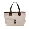 Colección Otoño 2026: Bolso Tote Grande Bordado, Simple, Casual y Versátil para el Trabajo, Bolso de Mano de Lona