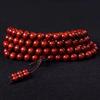 Pulsera de Sándalo Rojo 108 cuentas de rosario antiguas de color púrpura oscuro joyería de madera